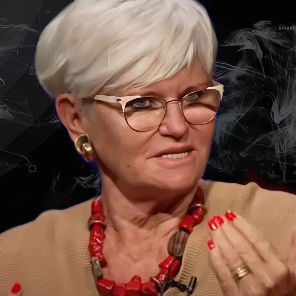 monica tatoiu cu ochelari la ochi gesticuleaza cu mana