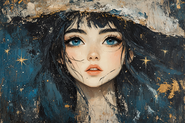 pictura de femeie cu parul lung negru in stare de confuzie