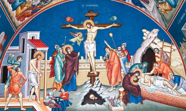 icoana cu invierea domnului in biserica