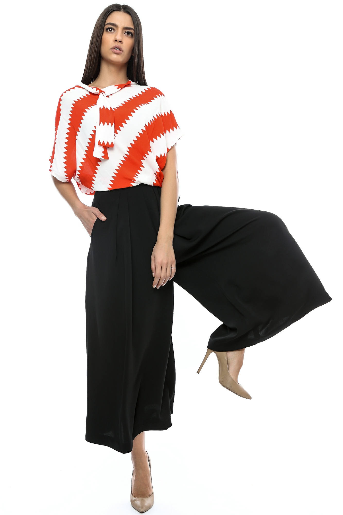 Pantalon culottes negru