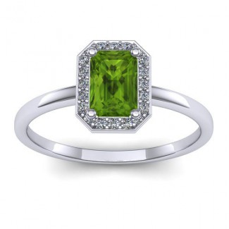 inel cu peridot emerald