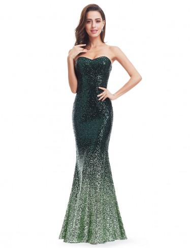 rochie de revelion verde ombre