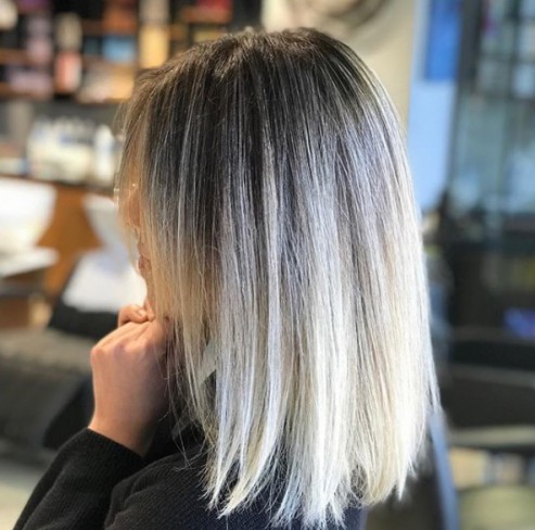 Ombre blond cenusiu