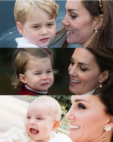 colaj Kate cu cei 3 copii ai familiei regale