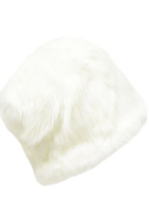 caciula alba din blana