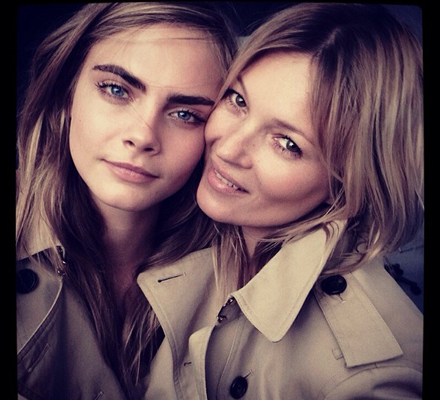 Kate Moss si Cara Delevingne