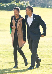 Malia si Barack Obama