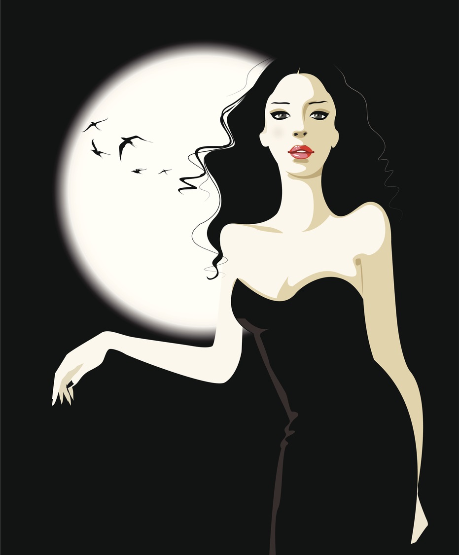 femeie cu luna