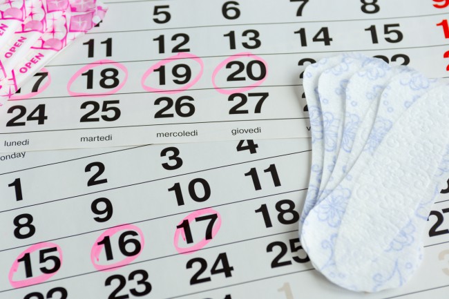 calendar menstrual si absorbante