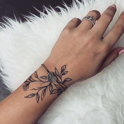tatuaje braț-model brățară frunze