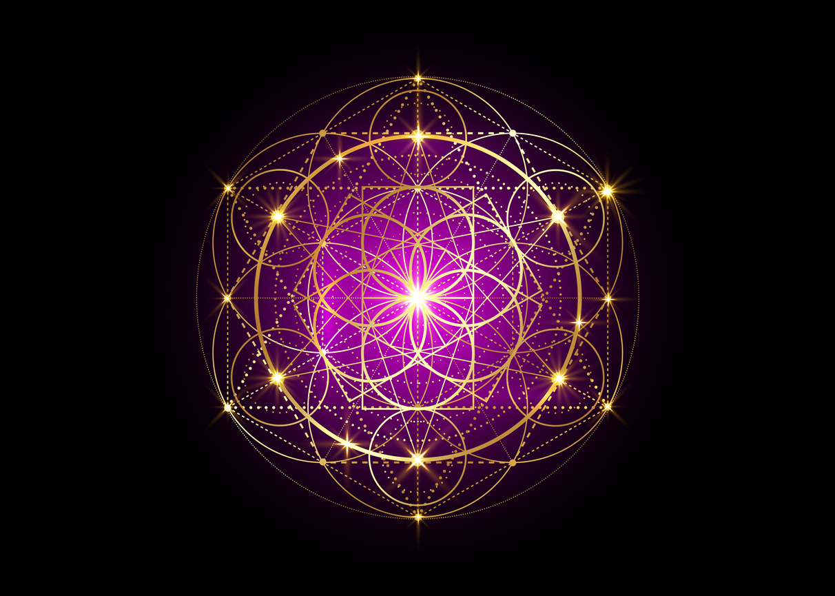 Imagine cu simbolul spiritual Floarea Vieții