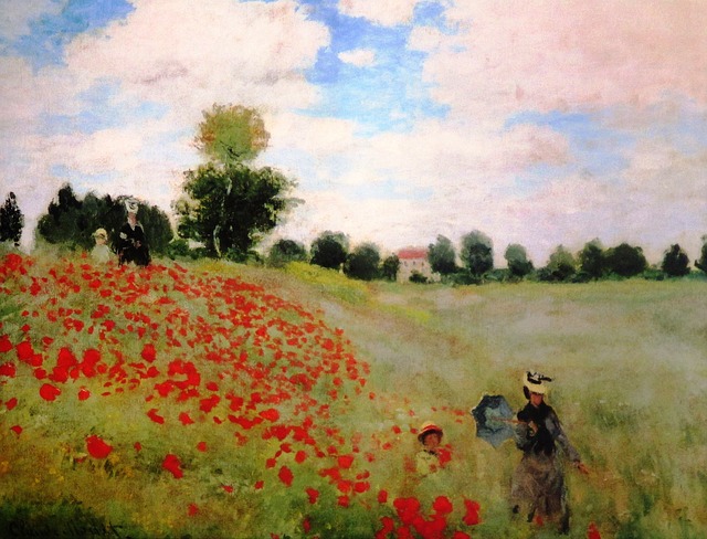 Pictură originală Câmpul cu maci de Claude Monet