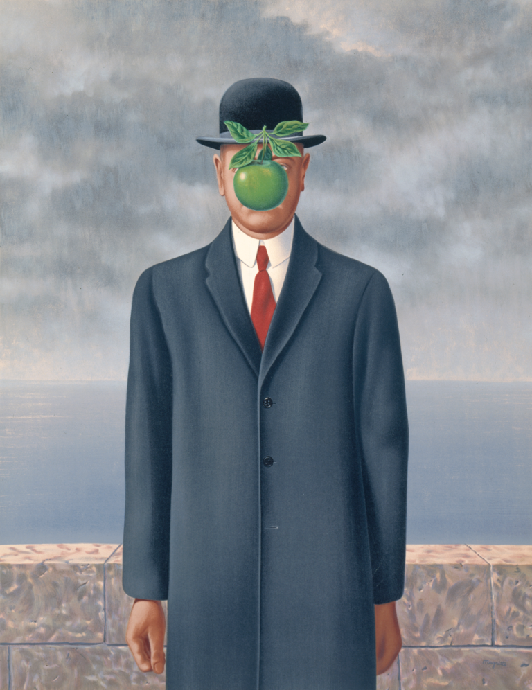 Pictura suprarealista Fiul omului de Rene Margritte