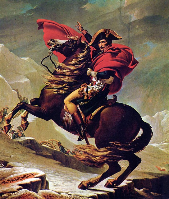 pictura Bonaparte traversând Marele Saint Bernard