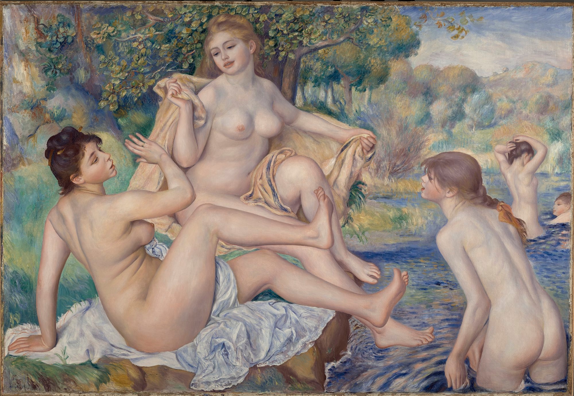 Pictura originală Femei la scăldat de Auguste Renoir