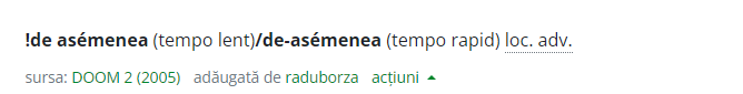 Forma corectă de asemenea din dex