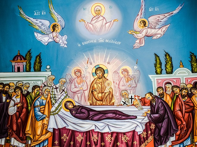 Pictură reprezentând Adormirea Maicii Domnului