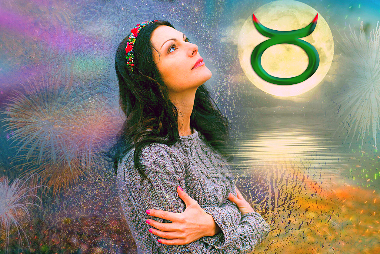 Femeie cu simbolul astrologic Taur