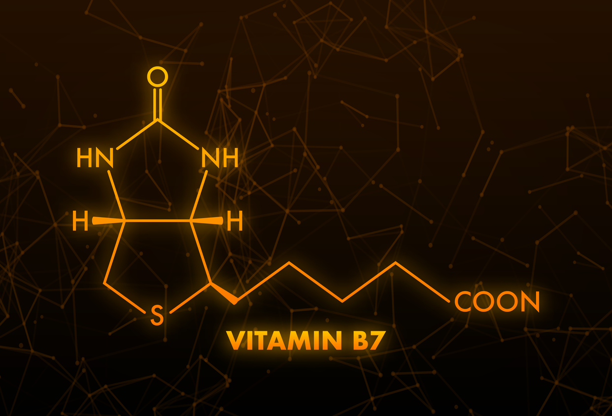 Reprezentare grafică moleculă de biotină