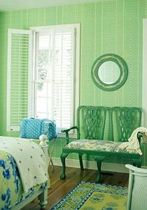Design interior dormitor pe verde