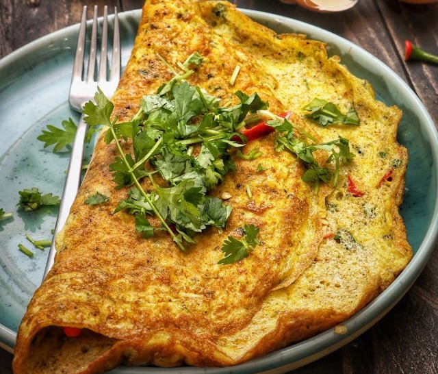 Omletă în farfurie