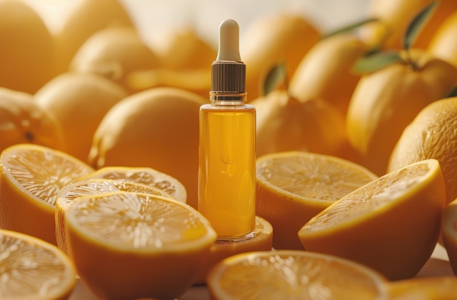 Ser cu vitamine si lamai pe fundal