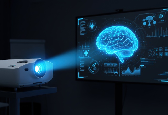 Imagine creier proiectata 3 d