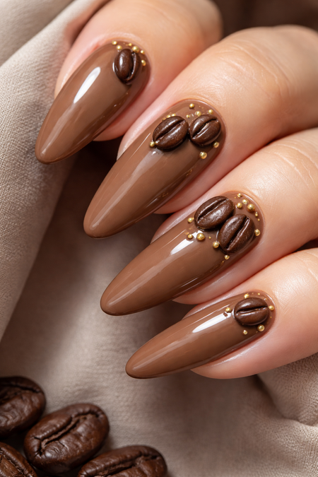 Manichiura cu boabe de cafea
