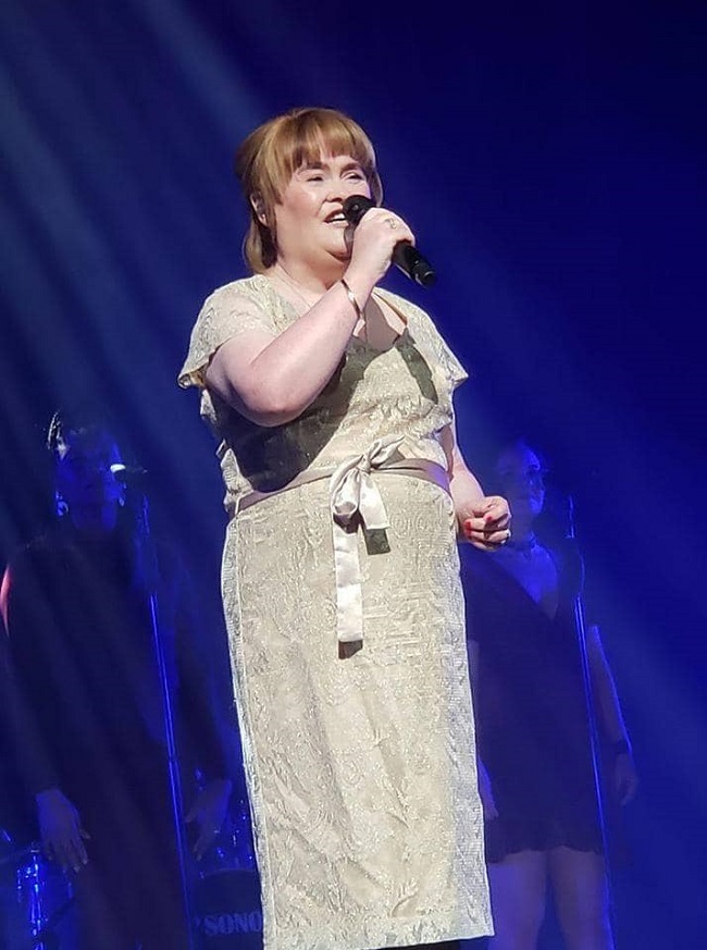 Susan Boyle în anul 2019, la prima apariție pe scena Britain’s Got Talent. 