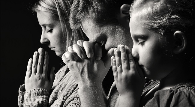 Familie care se roagă