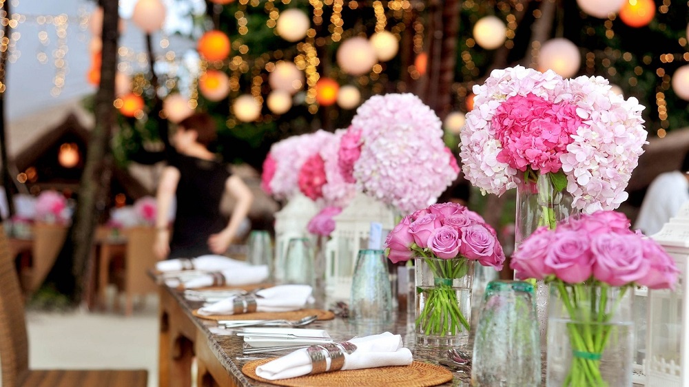 Decor floral în cadrul unui eveniment organizat de agenția boutique Duet Luxe