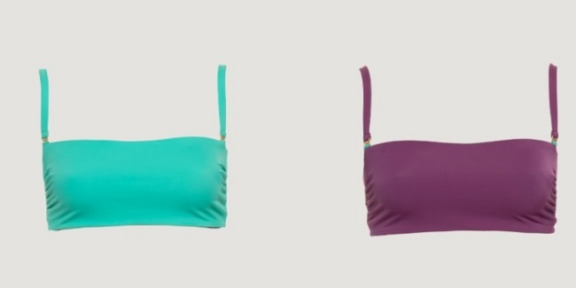 Pyrite Green/Purpple Reversible Top de la Solo Beach Wear