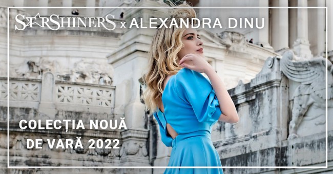 Banner noua colecție de vară de la StarShine în colaborare cu Alexandra Dinu.