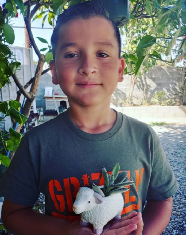 Aaron Moreno, fiul de 8 ani al lui Berenice Pacheco.