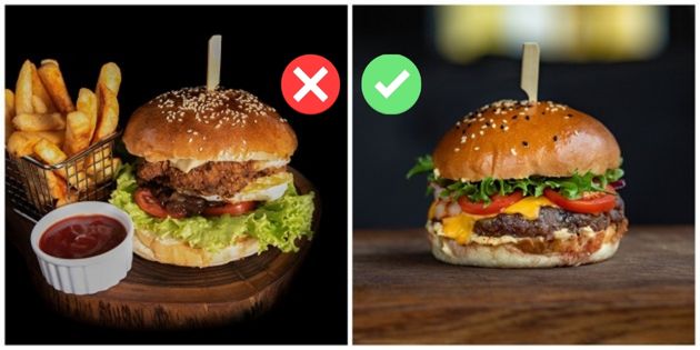 Burger cu cartofi prăjiți vs burger simplu