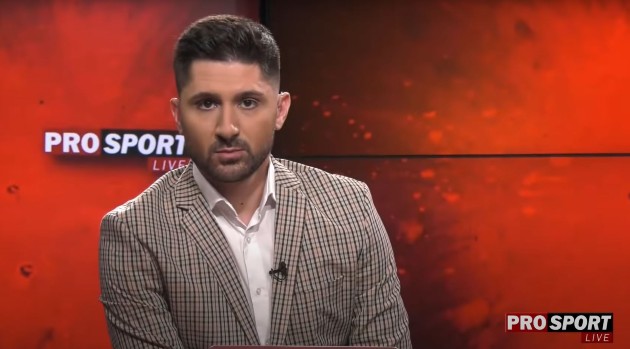 Victor Vrînceanu, actualul iubit al Andreei Antonescu, în platoul ProSport, acolo unde este realizator TV