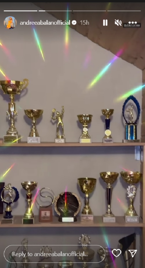 Captură din videoclipul publicat de Andreea Bălan pe InstaStory