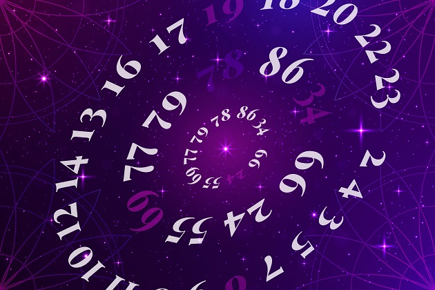 Ilustrație cu numere așezate în spirală
