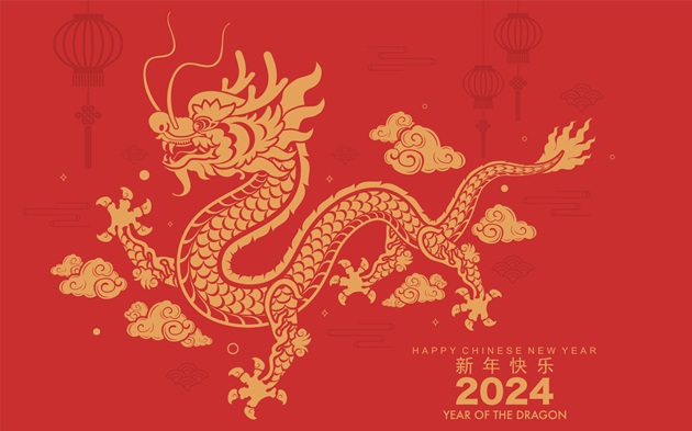 Simbolul Dragonului, semn al zodiacului chinezesc, reprezentant al anului 2024