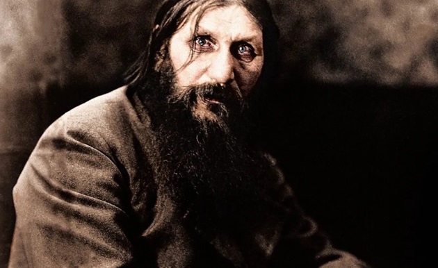 Imagine alb-negru cu Grigori Yefimovici Rasputin