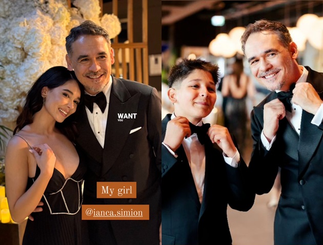 Răzvan Simion alături de copiii săi, Ianca și Tudor, îmbrăcați elegant la nunta acestuia cu Daliana Răducan