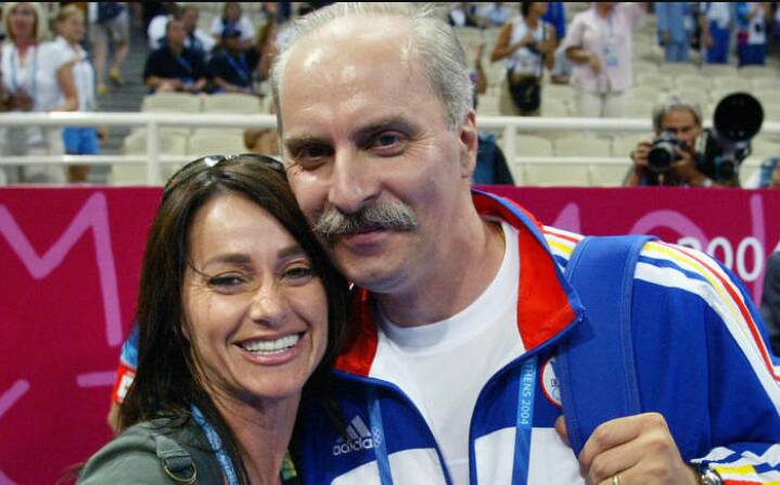 Fotografia postată de Nadia Comăneci cu ea și Octavian Bellu de ziua de naștere a acestuia.