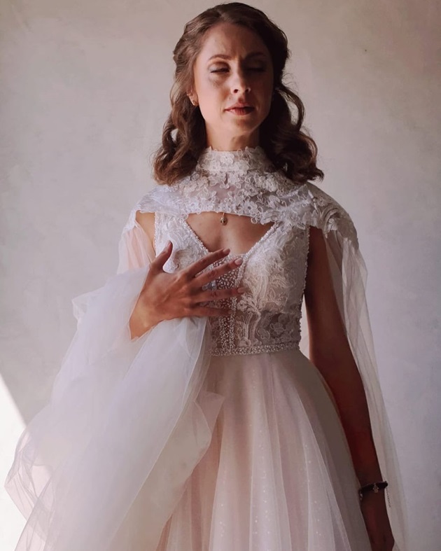 Petra Pintelei în rochie de mireasă, în ziua nunții sale