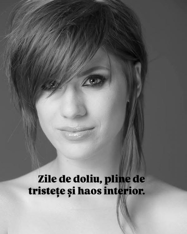 Imagine alb-negru cu Tily Niculae, cu părul prins și breton