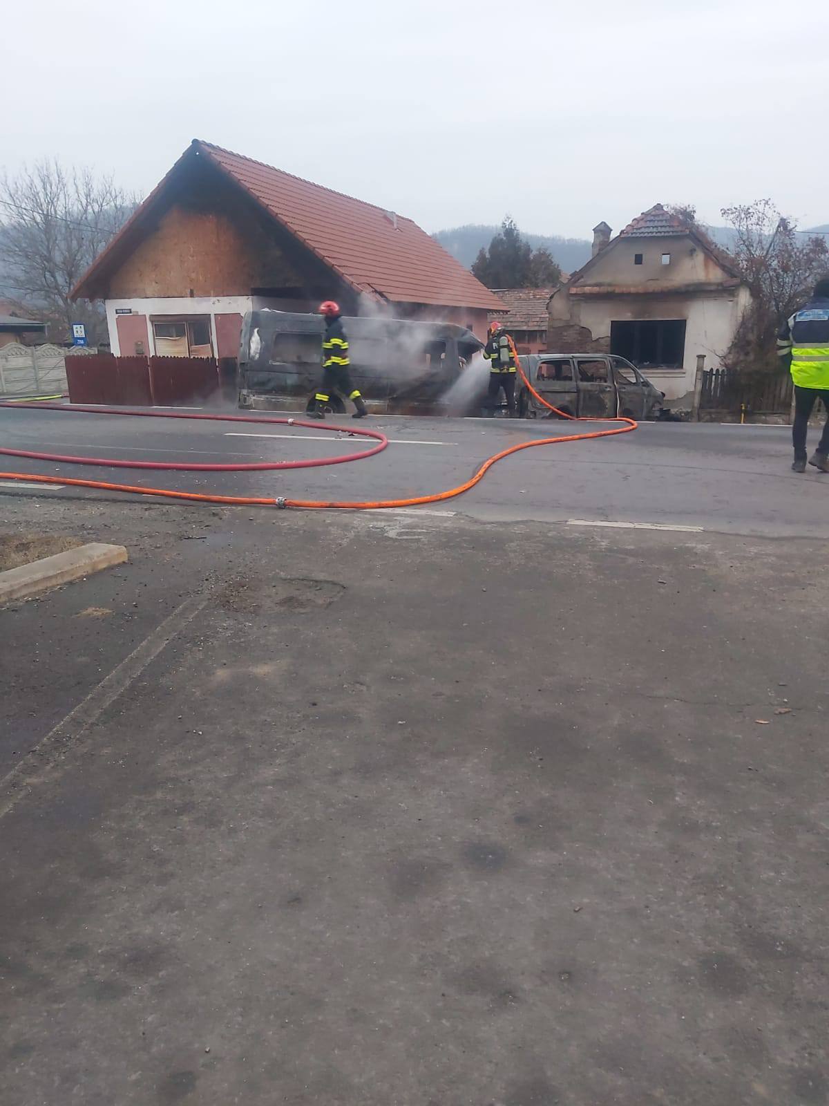 Microbuzele care s-au ciocnit pe 28 februarie 2025 în Copșa Mică, Sibiu