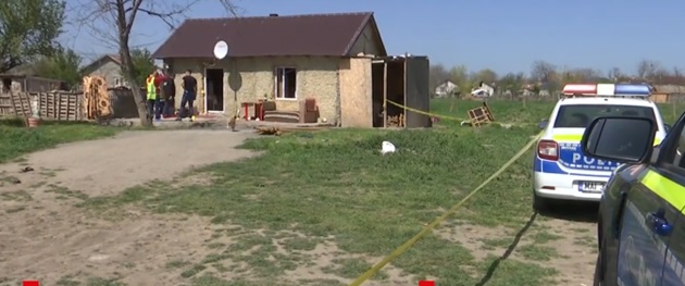 Casa din comuna Cuza Vodă în care Georgiana a fost înjunghiată de partenerul ei