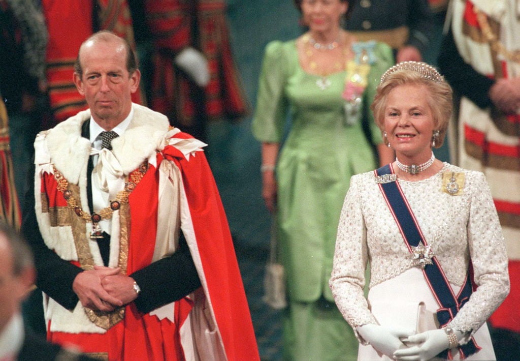 Prințul Edward, Ducele de Kent, și soția lui Katharine, Ducesa de Kent, împreună la un eveniment