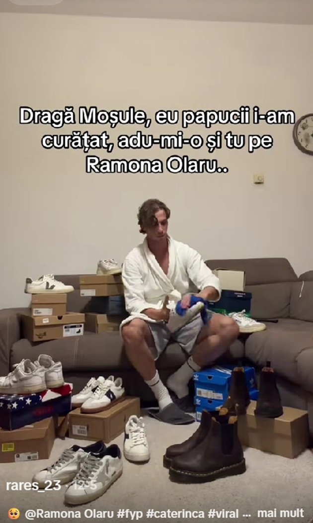 Rareș, băiatul de pe TikTok, care și-a dorit să o cunoască pe Ramona Olaru, în timp ce ștergea încălțările înainte de Moș Nicolae