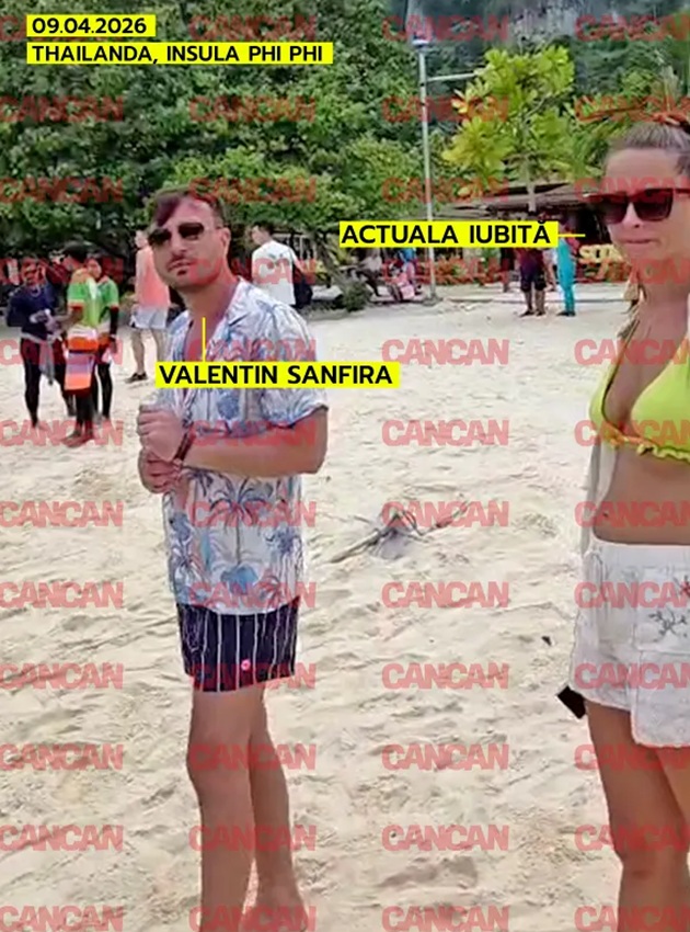 Valentin Sanfira și presupusa noua iubită, Ana Gabriela Clipici, &icirc;n timpul unei vacanțe din Thailanda.