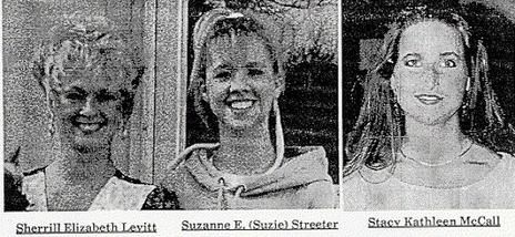 Imagini alb-negru cu Sherrill Levitt, Suzanne Streeter și Stacy McCall, cele trei femei dispărute &icirc;n aceeași seară